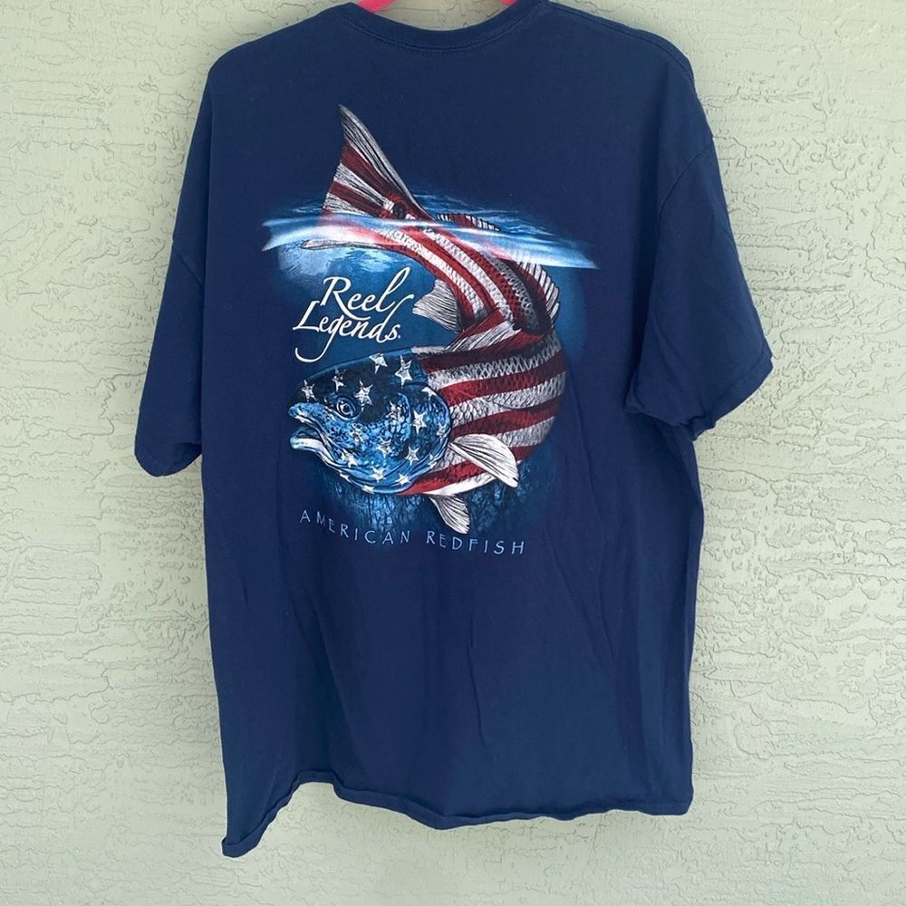 Reel Legends Mens American Redfish T-Shirt Sz 2XL